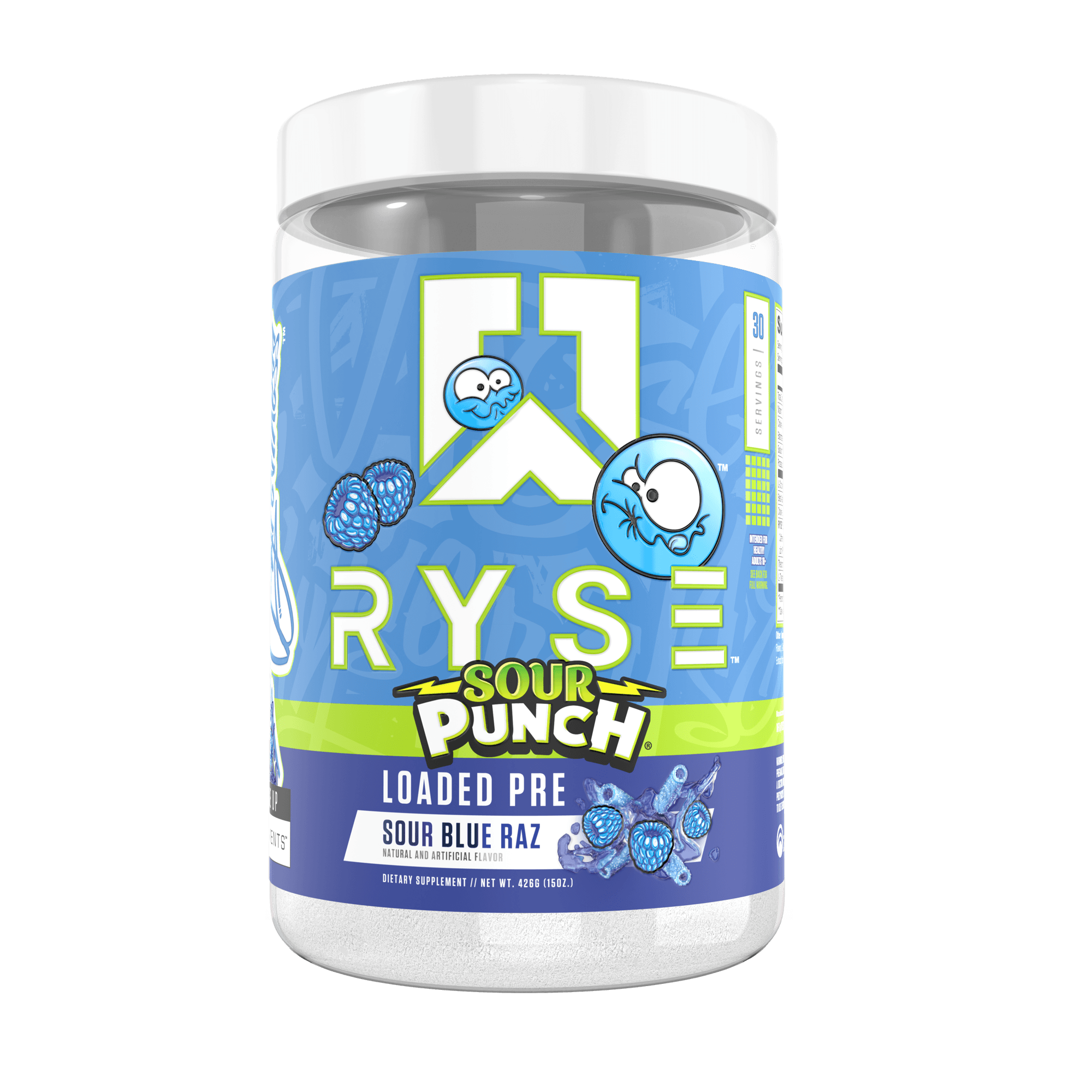 RYSE Pre-Workout - Sour Punch Blue Raz